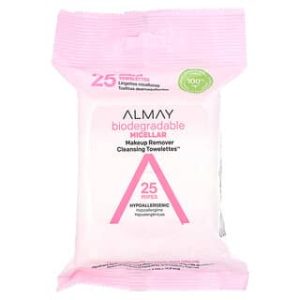 Almay, Makeup Remover Cleansing Towelettes, With Micellar, 25 Wipes