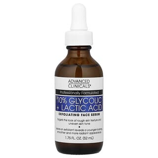 Advanced Clinicals, 10% Glycolic + Lactic Acid Serum, 1.75 fl oz (52 ml)