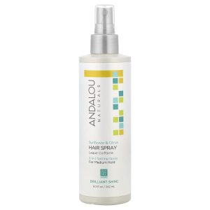 Andalou Naturals, Hair Spray, Brilliant Shine, For Medium Hold, Sunflower & Citrus , 8.2 fl oz (242 ml)