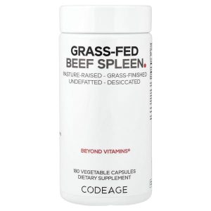 Codeage, Grass-Fed Beef Spleen, 180 Vegetable Capsules (500 mg per Capsule)
