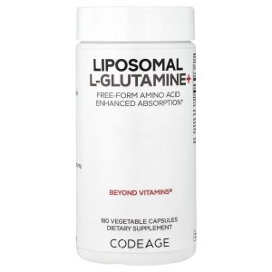 Codeage, Liposomal L-Glutamine+, 180 Vegetable Capsules (500 mg per Capsule)