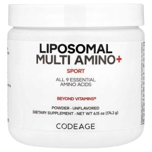 Codeage, Sport, Liposomal Multi Amino+ Powder, Unflavored, 6.15 oz (174.2 g)