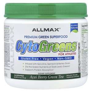 ALLMAX, CytoGreens®, Premium Green Superfood For Athletes, Acai Berry Green Tea, 4.4 oz (125 g)