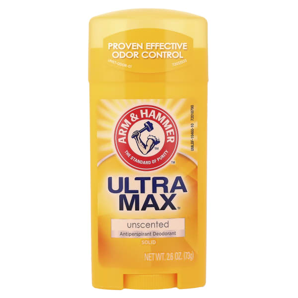 Arm & Hammer, UltraMax™, Solid Antiperspirant Deodorant, Unscented, 2.6 oz (73 g)