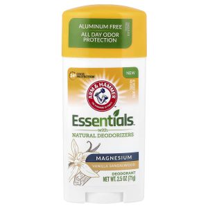 Arm & Hammer, Essentials™ with Natural Deodorizers, Deodorant, Magnesium, Vanilla Sandalwood, 2.5 oz (71 g)