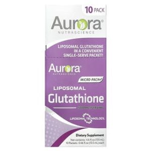 Aurora Nutrascience, Micro-Pack+®, Liposomal Glutathione, 10 Packets, 0.46 fl oz (13.5 ml) Each