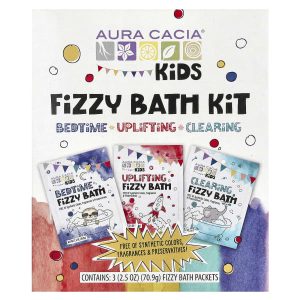 Aura Cacia, Kids, Fizzy Bath Kit, Variety , 3 Packets, 2.5 oz (70.9 g) Each
