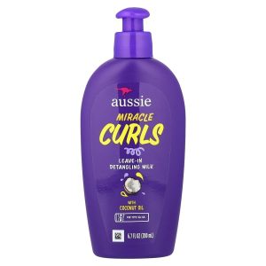 Aussie, Miracle Curls, Leave-In Detangling Milk with Coconut Oil, For Type 3A-4A, 6.7 fl oz (200 ml)