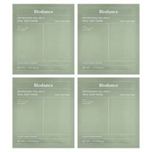 Biodance, Refreshing Sea Kelp Real Deep Beauty Mask, 4 Sheets, 1.19 oz (34 g) Each