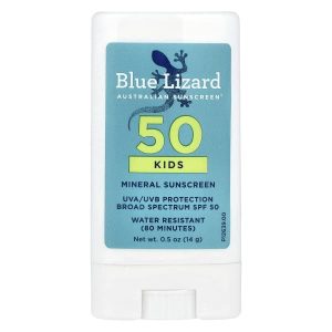 Blue Lizard Australian Sunscreen, Kids Mineral Sunscreen Stick, SPF 50, 0.5 oz (14 g)
