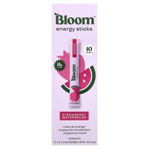 Bloom, Energy Sticks, Strawberry Watermelon, 10 Stick Packs, 0.17 oz (4.8 g) Each