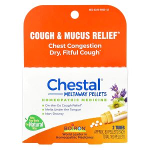 Boiron, Chestal, Meltaway Pellets, 2 Tubes, Approx. 80 Pellets Each