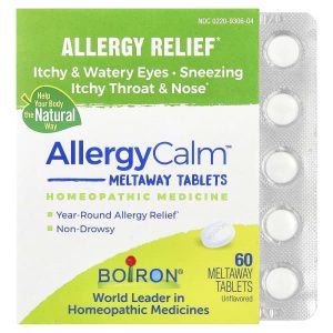 Boiron, AllergyCalm™, Unflavored, 60 Meltaway Tablets