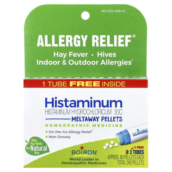 Boiron, Histaminum Hydrochloricum 30C, 3 Tubes, 80 Meltaway Pellets Each