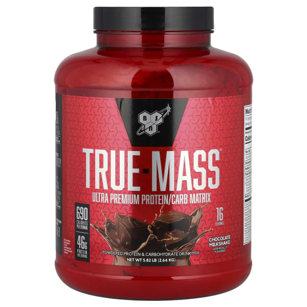 BSN, True-MassĀ®, Ultra Premium Protein/Carb Matrix, Chocolate Milkshake, 5.82 lbs (2.64 kg)