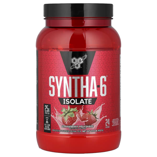 BSN, Syntha-6® Isolate, Protein Powder Drink Mix, Strawberry Milkshake, 2.01 lbs (912 g)