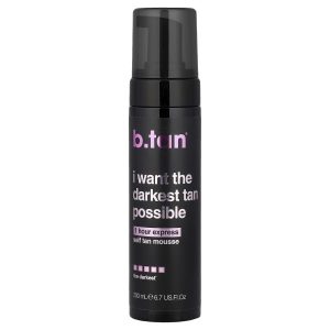 b.tan, 1 Hour Express, Self Tan Mousse, The Darkest, 6.7 fl oz (200 ml)