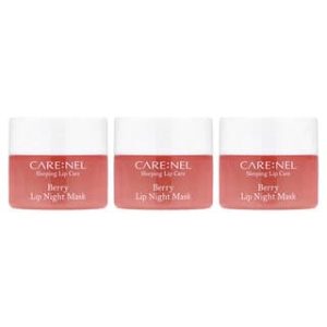 Care:Nel, Lip Night Mask, Berry, 3 Pieces, (5 g) Each