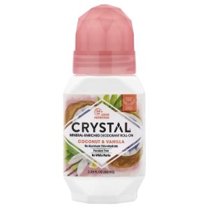 CRYSTAL, Mineral-Enriched Deodorant Roll-On, Coconut & Vanilla, 2.25 fl oz (66 ml)