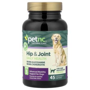 petnc NATURAL CARE, Hip & Joint, Level 3, For Dogs, Liver, 45 Chewables