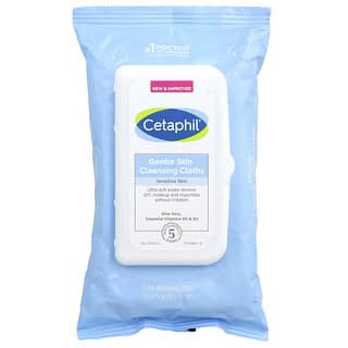 Cetaphil, Gentle Skin Cleansing Cloths, Fragrance Free, 25 Pre-Moistened Cloths
