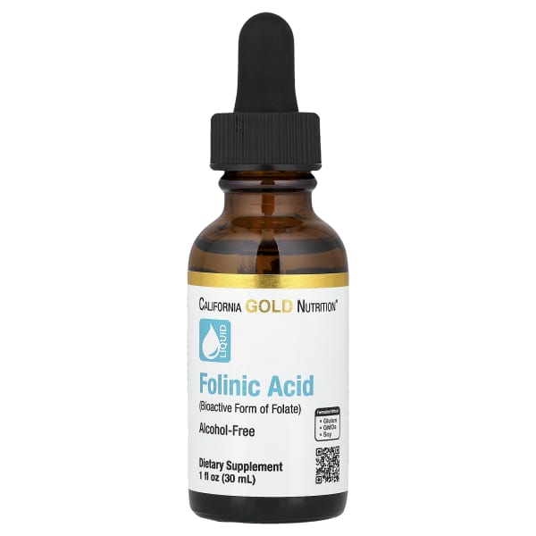 California Gold Nutrition, Folinic Acid, Alcohol Free, 1 fl oz (30 ml)