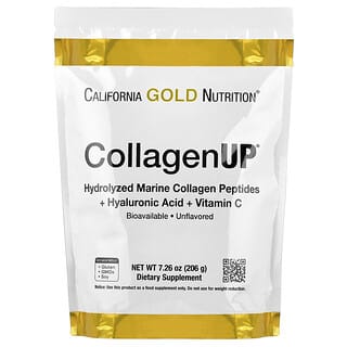 California Gold Nutrition, CollagenUP®, Hydrolyzed Marine Collagen Peptides with Hyaluronic Acid and Vitamin C, Unflavored, 7.26 oz (206 g)