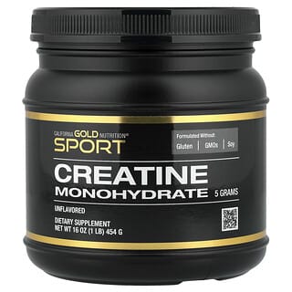California Gold Nutrition, Sport, Pure Creatine Monohydrate, Unflavored, 1 lb (454 g)
