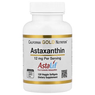 California Gold Nutrition, Astaxanthin, Astalif® Pure Icelandic, 12 mg, 120 Veggie Softgels