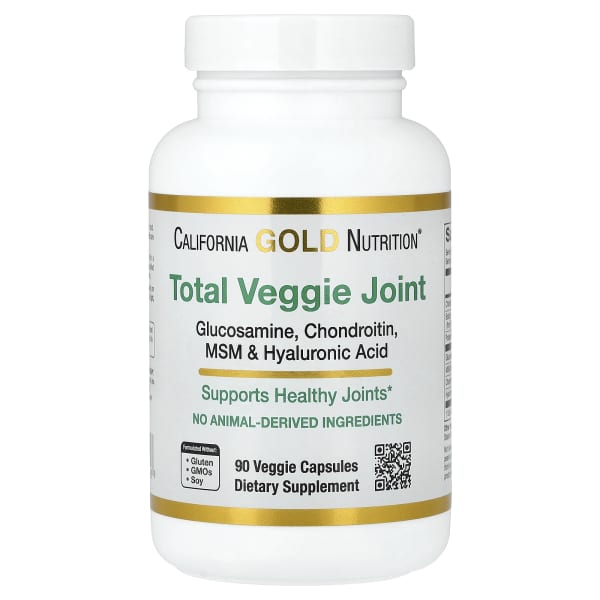 California Gold Nutrition, Total Veggie Joint Support Formula with Glucosamine, Chondroitin, MSM, and Hyaluronic Acid, 90 Veggie Capsules