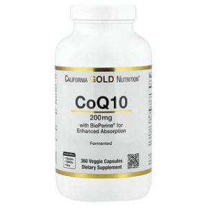 California Gold Nutrition, CoQ10 with Bioperine® Black Pepper Extract, 360 Veggie Capsules