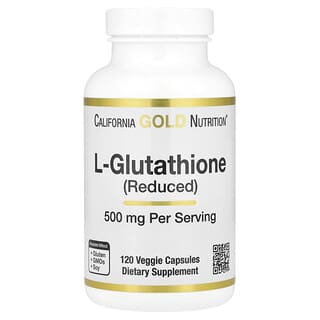 California Gold Nutrition, L-Glutathione (Reduced), 500 mg, 120 Veggie Capsules