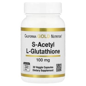 California Gold Nutrition, S-Acetyl L-Glutathione, 100 mg, 30 Veggie Capsules