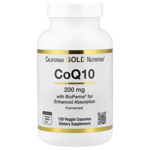 California Gold Nutrition, CoQ10 with Bioperine® and Black Pepper Extract, Enhanced Biovailability, 120 Veggie Capsules
