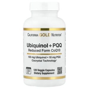 California Gold Nutrition, Ubiquinol Reduced Form CoQ10 + PQQ, 120 Veggie Capsules