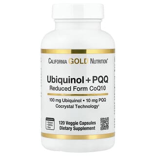 California Gold Nutrition, Ubiquinol Reduced Form CoQ10 + PQQ, 120 Veggie Capsules