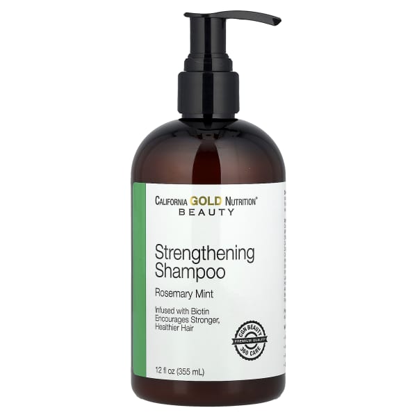 California Gold Nutrition, Beauty, Strengthening Shampoo, Biotin, Rosemary Mint, 12 fl oz (355 ml)