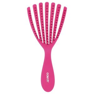 Conair, Detangle Delight™ Hair Brush, For Curly & Wavy Hair Types, Pink, 1 Brush