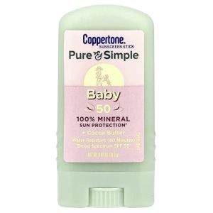 Coppertone, Baby, Pure & Simple Sunscreen Stick, SPF 50, 0.49 oz (13.9 g)