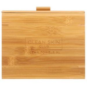 Clean Skin CLub, Luxe Bamboo Box, Clean Towels XL, Container with Cover, 50 Count