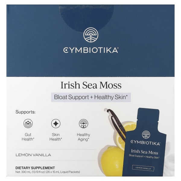 Cymbiotika, Irish Sea Moss, Lemon Vanilla, 26 Liquid Packets, 0.5 fl oz (15 ml) Each