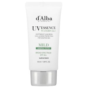 d'Alba, UV Essence Waterfull+ Sunscreen, Mild, SPF 50+, 1.69 fl oz (50 ml)