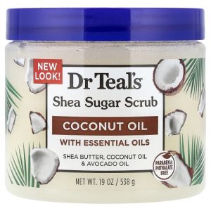 Dr. Teal's, Shea Sugar Scrub, Coconut Oil with Essential Oils, 19 oz (538 g)