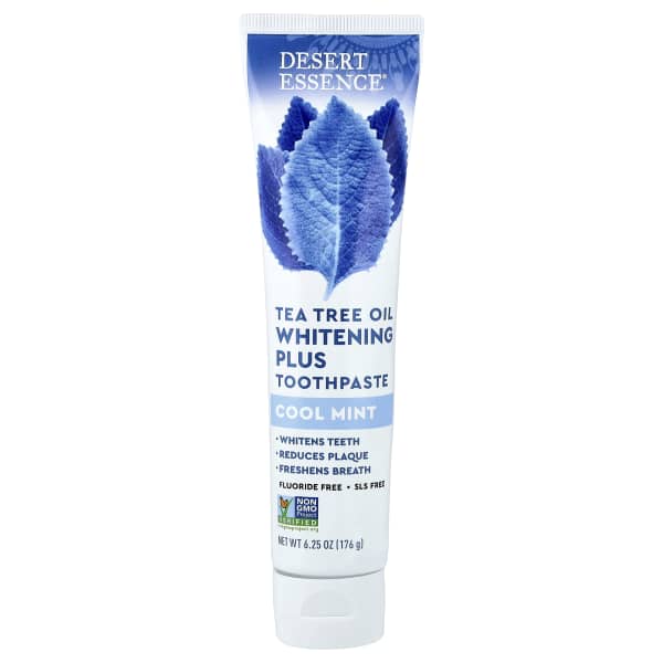 Desert Essence, Tea Tree Oil Whitening Plus Toothpaste, Cool Mint, 6.25 oz (176 g)