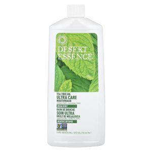 Desert Essence, Tea Tree Oil Ultra Care Mouthwash, Mega Mint, 16 fl oz (473 ml)