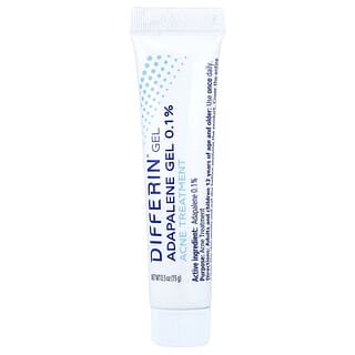 Differin, Adapalene Gel 0.1 % Acne Treatment, Fragrance Free, 0.5 oz (15 g)