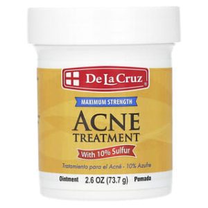 De La Cruz, Acne Treatment Ointment with 10% Sulfur, Maximum Strength, 2.6 oz (73.7 g)