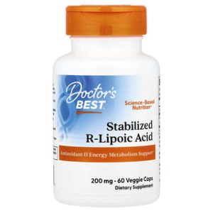 Doctor's Best, Stabilized R-Lipoic Acid, 200 mg, 60 Veggie Caps