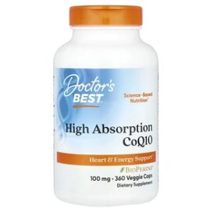 Doctor's Best, High Absorption CoQ10, 100 mg, 360 Veggie Caps