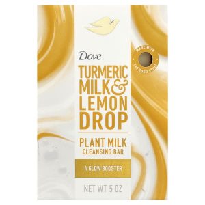 Dove, Plant Milk Cleansing Bar Soap, Turmeric Milk & Lemon Drop, 5 oz